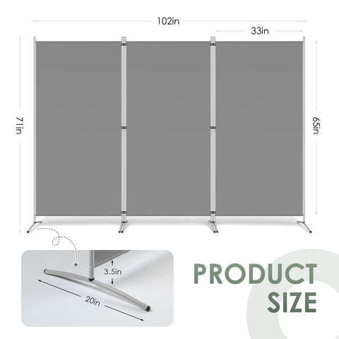 RANTILA divider extended width demonstrates broad privacy across larger rooms.