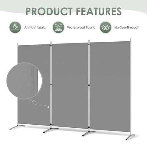 RANTILA 3-panel divider folded for compact storage in small spaces.