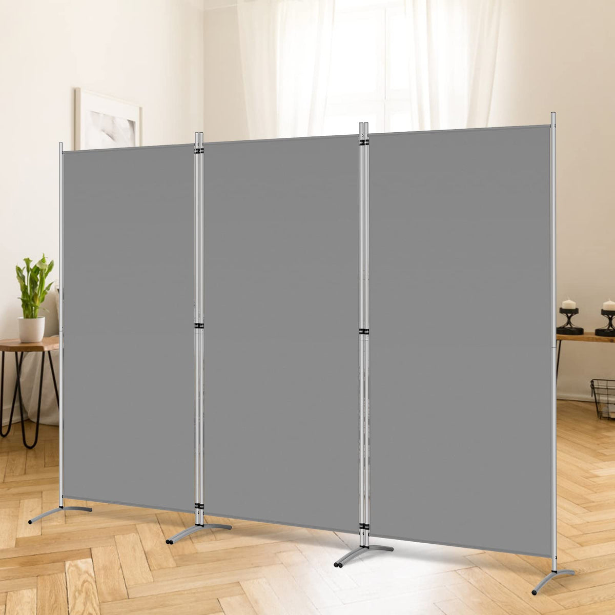 RANTILA 3-panel room divider front view showing a sturdy freestanding privacy screen for living spaces.