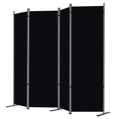 RANTILA 4-panel room divider fully extended to 89 inches for room separation.