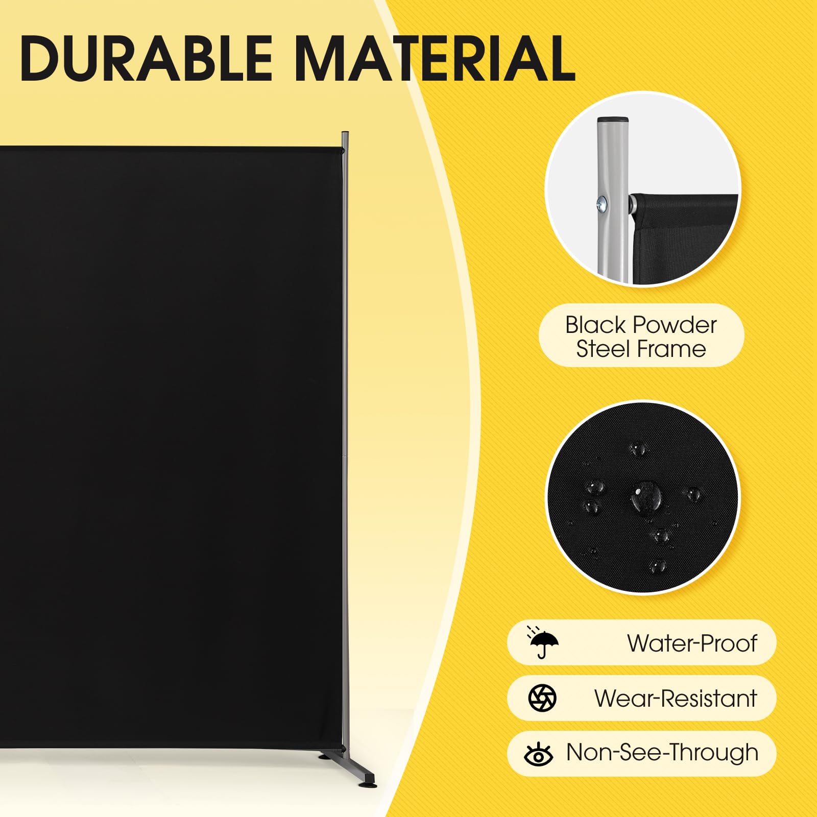 Rantila easy-install room divider with clear instructions and compact storage.