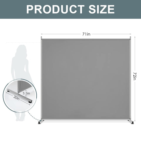 RANTILA room divider assembly in grey demonstrates easy setup for offices.