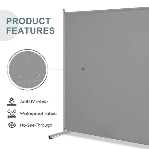 RANTILA privacy screen in grey supports space-saving privacy in busy workspaces.