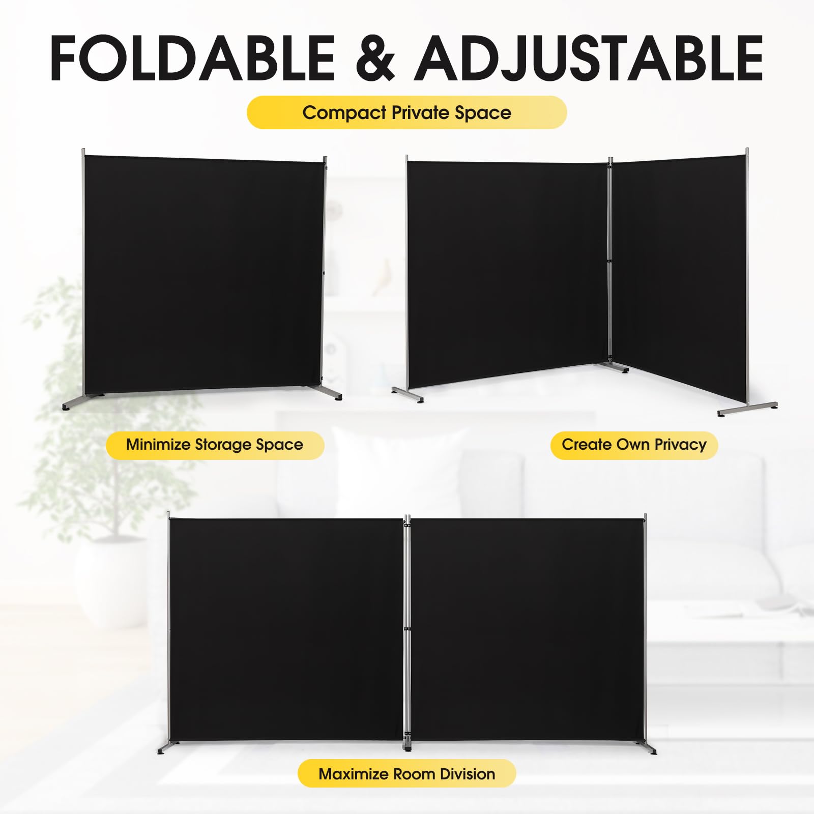 Rantila room divider with water-resistant fabric, quick to clean after daily use.