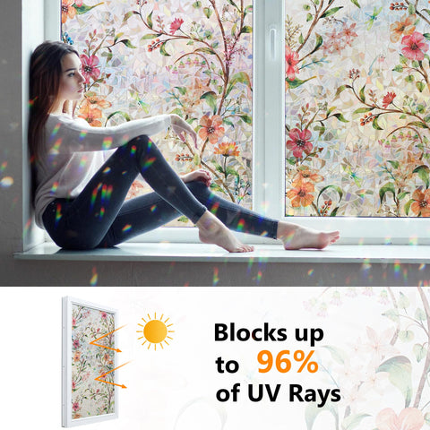 Ranzdn window privacy film providing day and night privacy