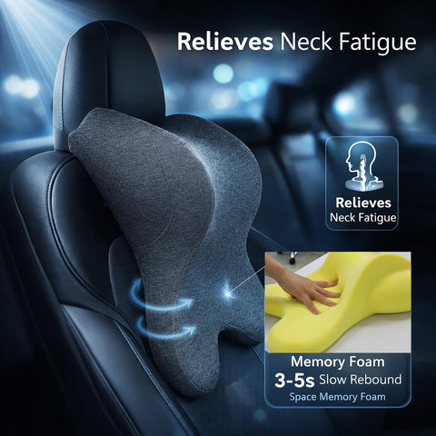 RaoRanDang memory foam closeup demonstrating adaptive neck comfort