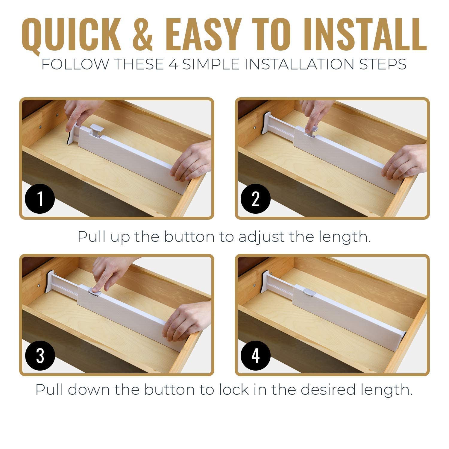 RAPTUROUS multi-purpose-divider suited for nursery, dresser, and deep drawers.