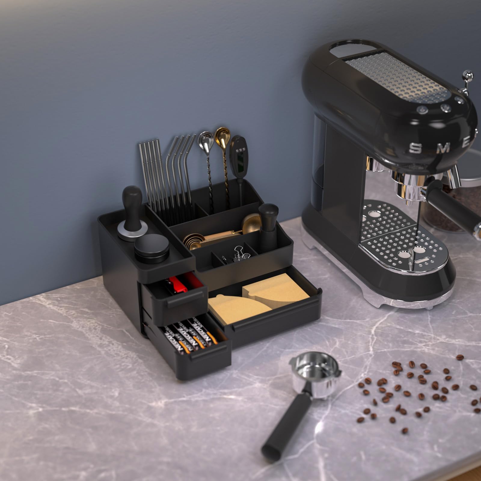 Rasydyn Cologne Organizer-countertop keeps bathroom tidy during busy mornings.