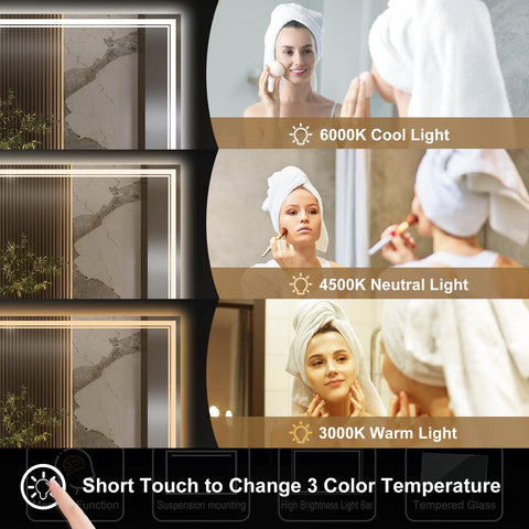 Ratsamee dimmable mirror lets you adjust brightness for tasks.