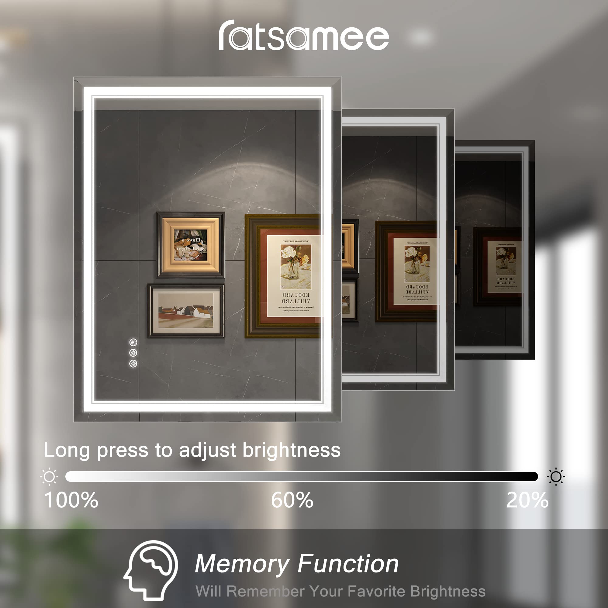 Ratsamee tempered glass 5mm ensures safety and distortion-free reflections.