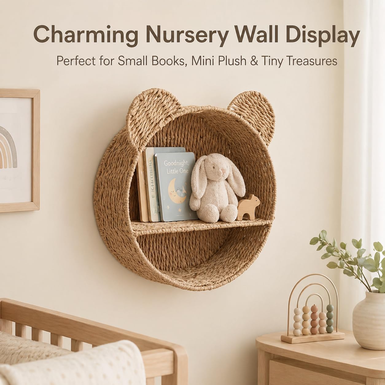 Rattanzenith hanging wall basket mounted easily with back keyhole.
