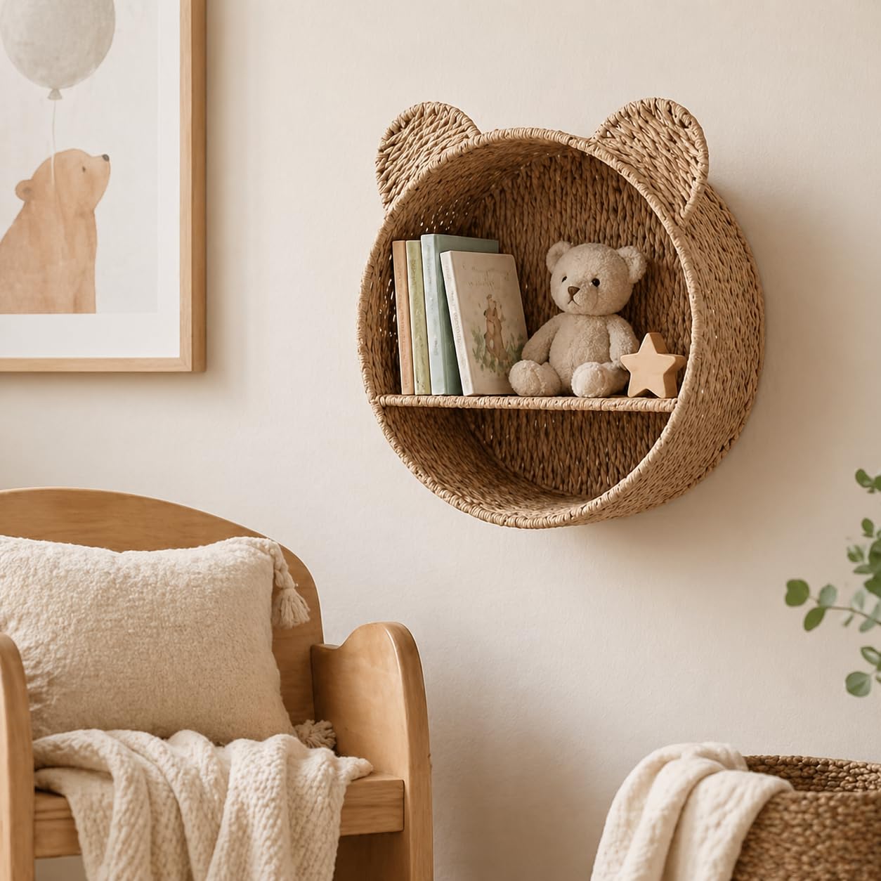 Wall-sitting design sits flush for a clean boho look.