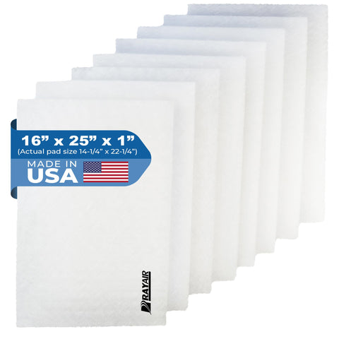 RayAir Supply 16x25 filter pad front view showing compatible design for airflow