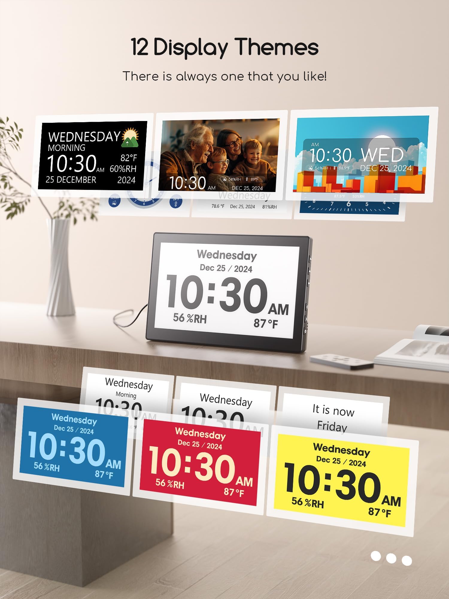 Raynic clock with 20 reminders for scheduled events