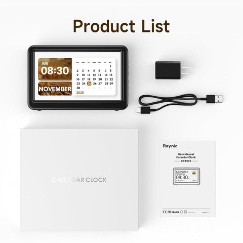 Raynic Date Clock large clear display: quick time checks at a glance.