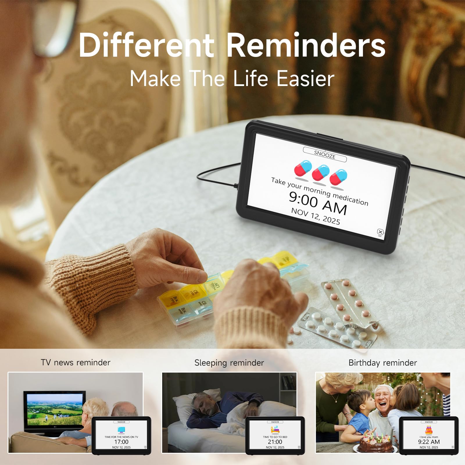 Raynic Date Clock twenty alarms: ensures reminders fit your daily schedule.