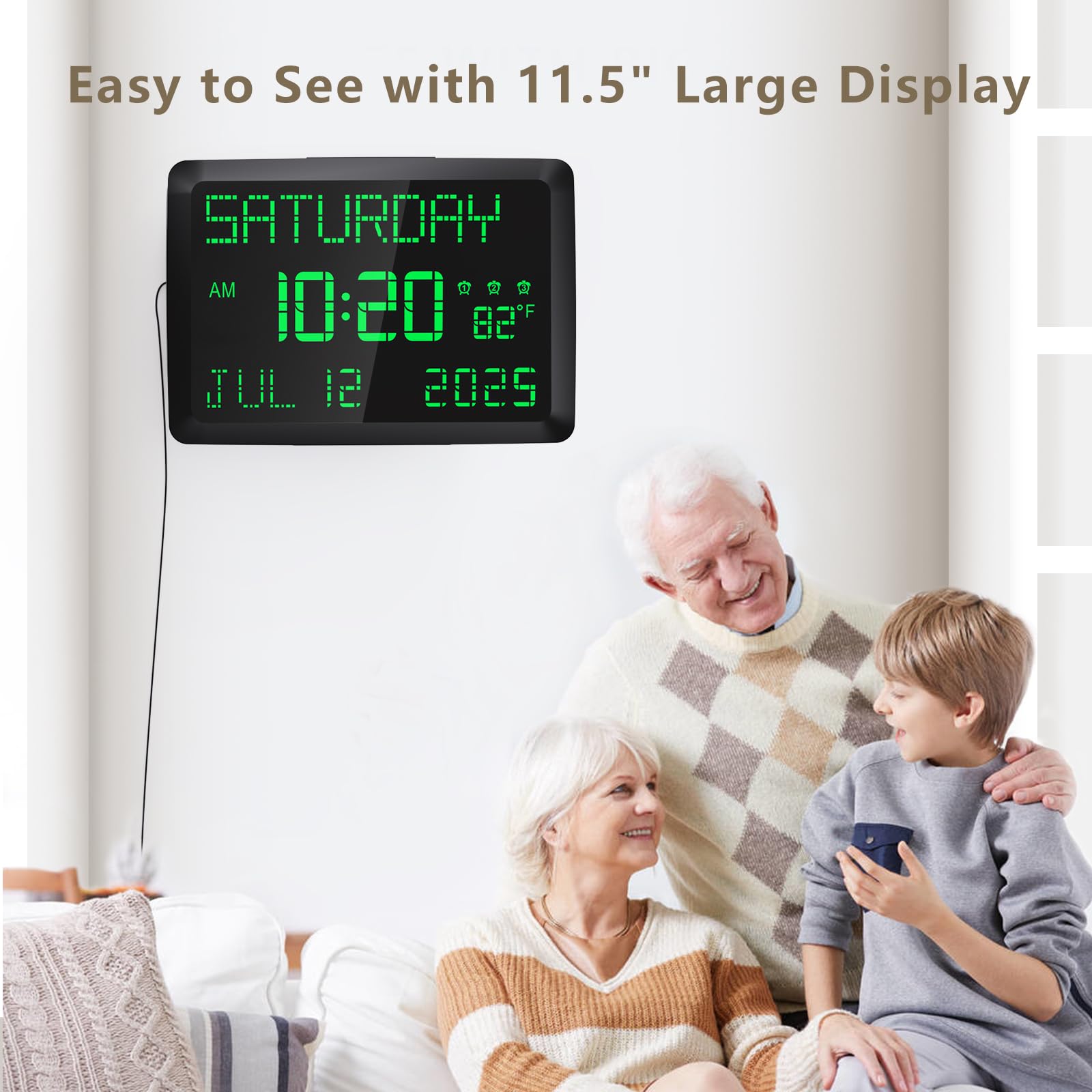 Raynic Day Clock showing date and day at a glance