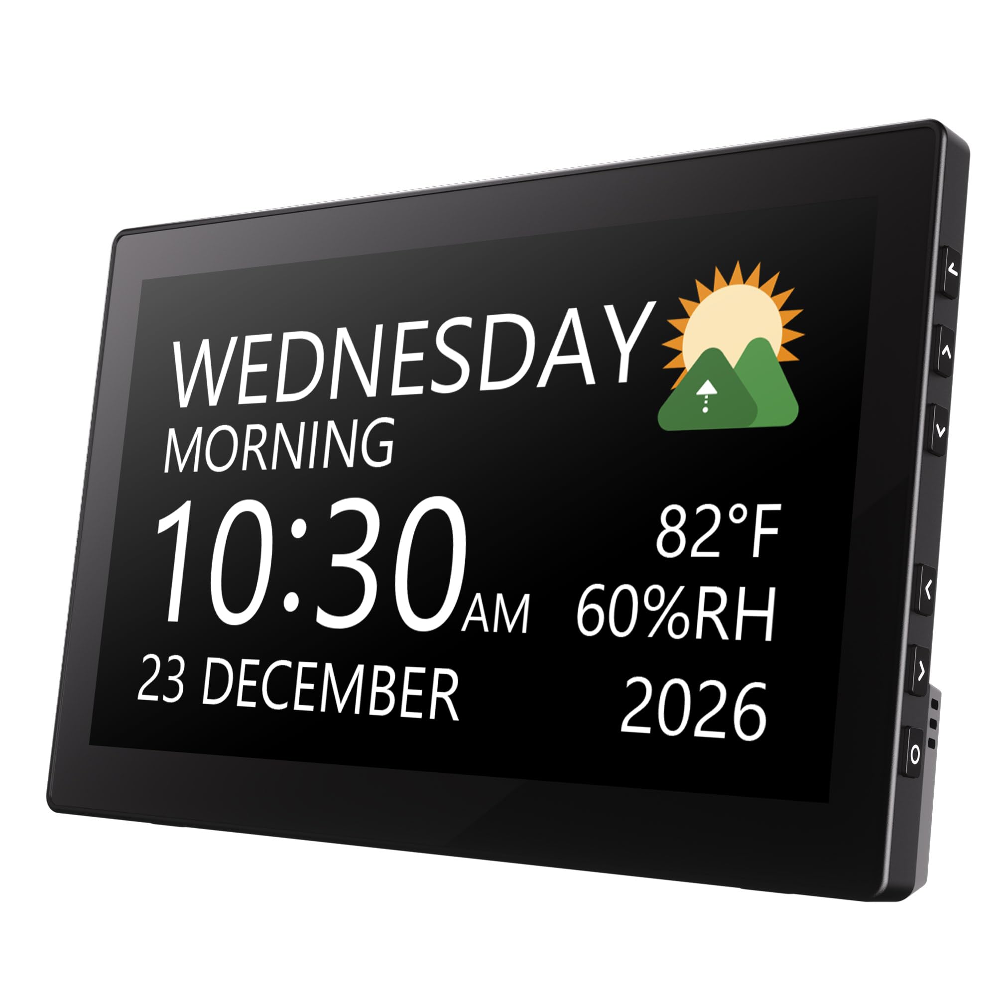 Raynic digital clock with 10.1-inch display for easy time and date reading