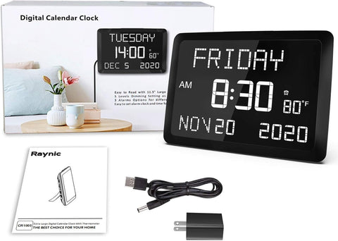 Raynic clock supports DST and 12/24-hour formats