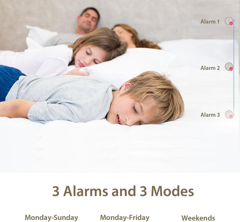 Raynic clock snooze function for gentle wake-ups