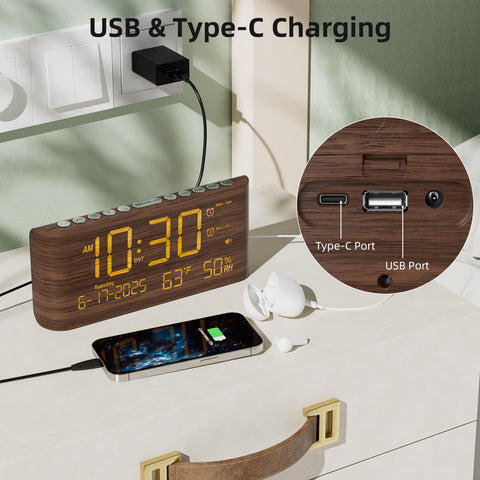 Raynic device displaying temperature and humidity for room awareness