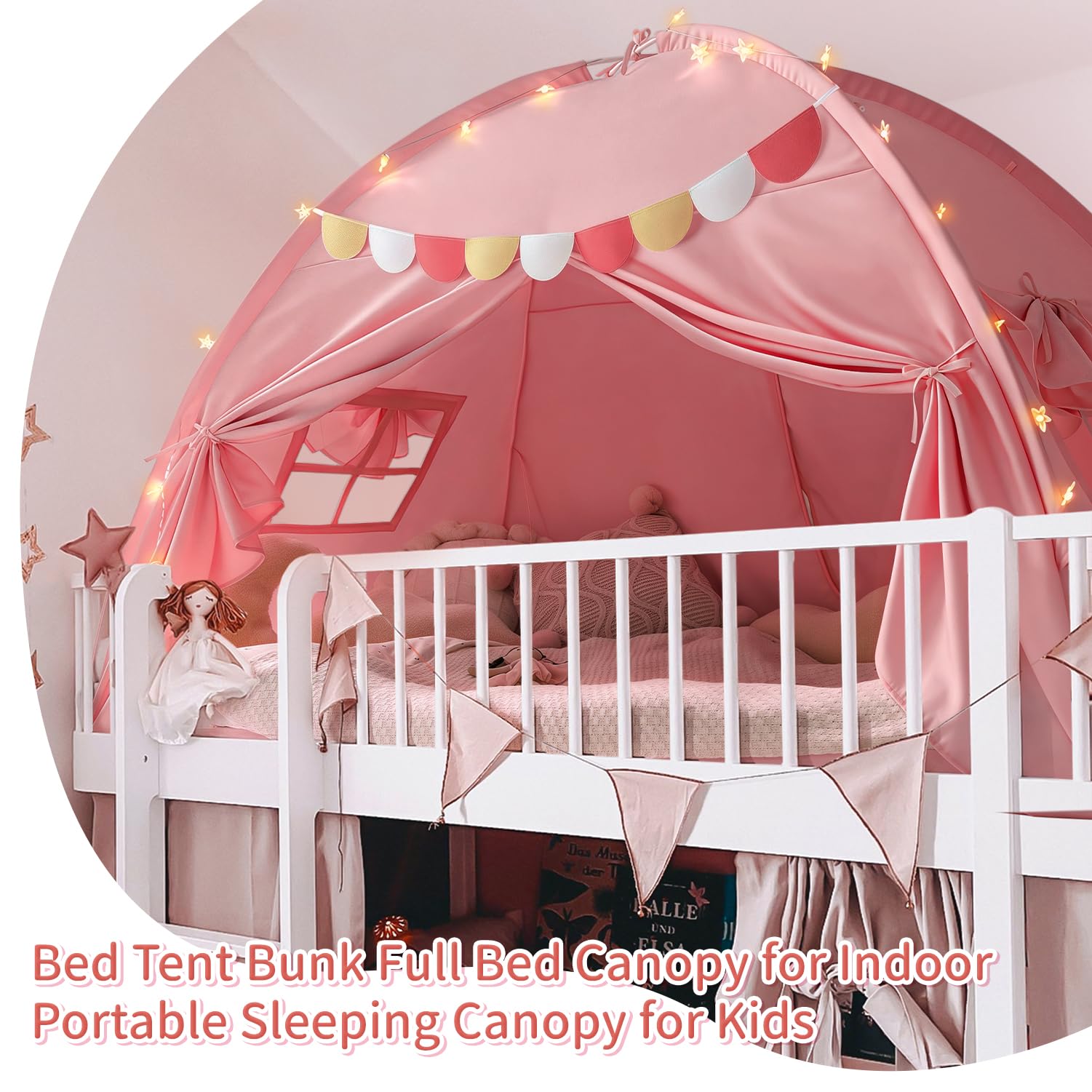 Razee bed tent with fiberglass poles provides sturdy, durable support