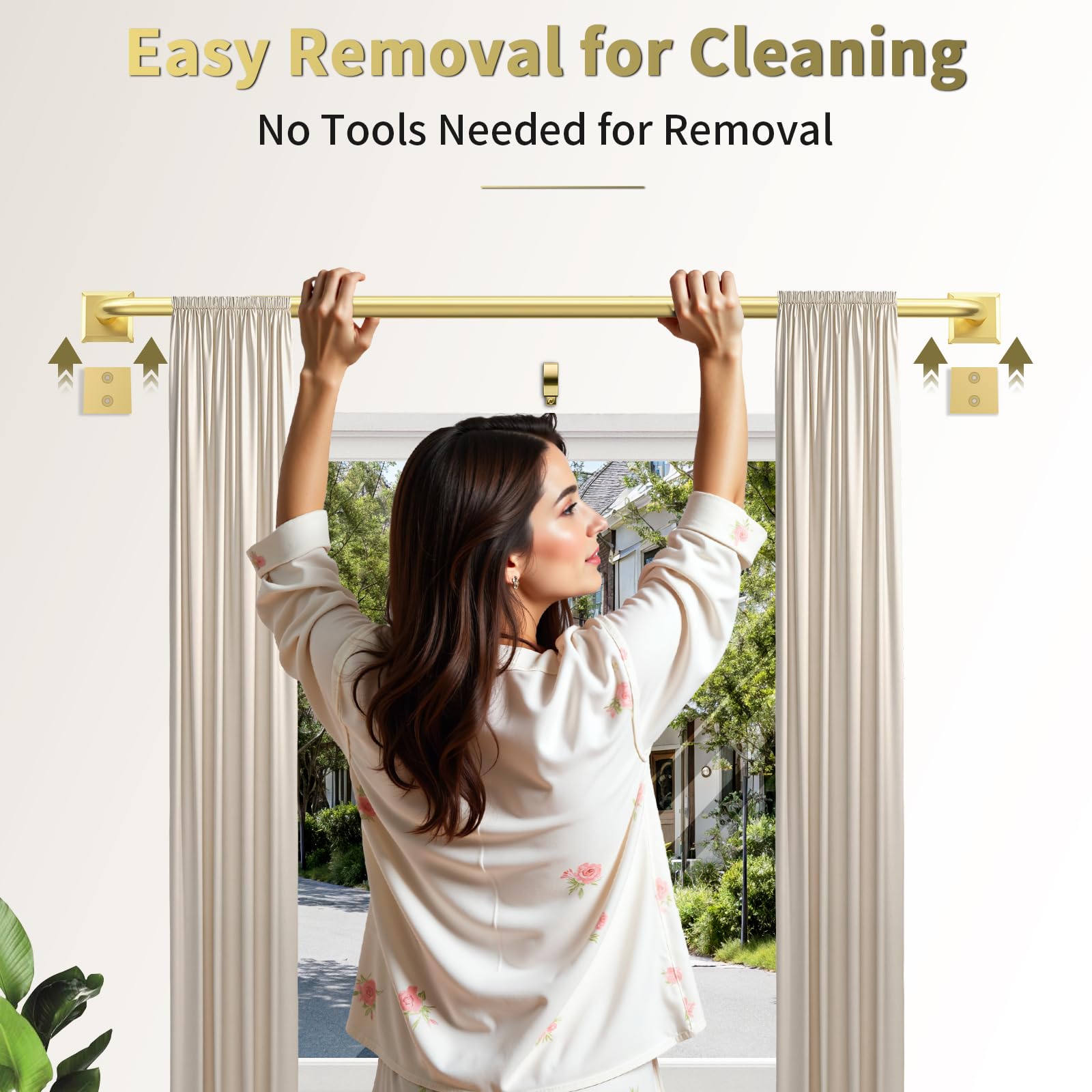 RBYCOS easy install with lift-end design for quick curtain changes.