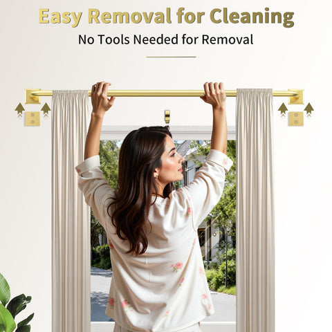 RBYCOS easy install with lift-end design for quick curtain changes.