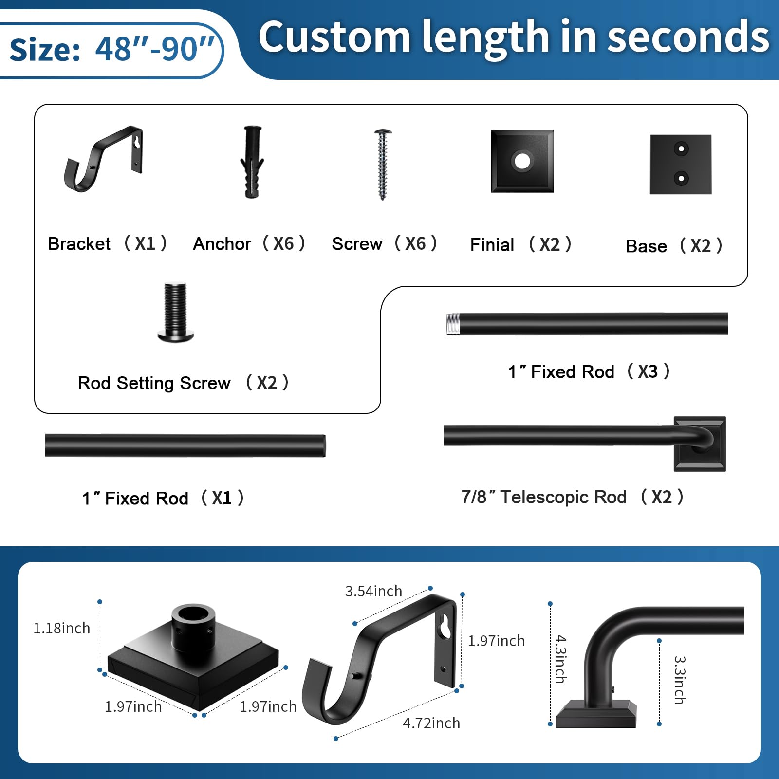 RBYCOS durable no-wobble permanent wall mounting