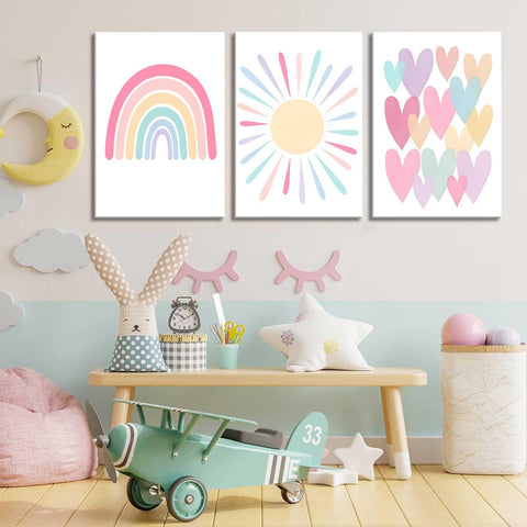 RCJARTI baby girl bedroom decor complements pastel palettes for a cozy space