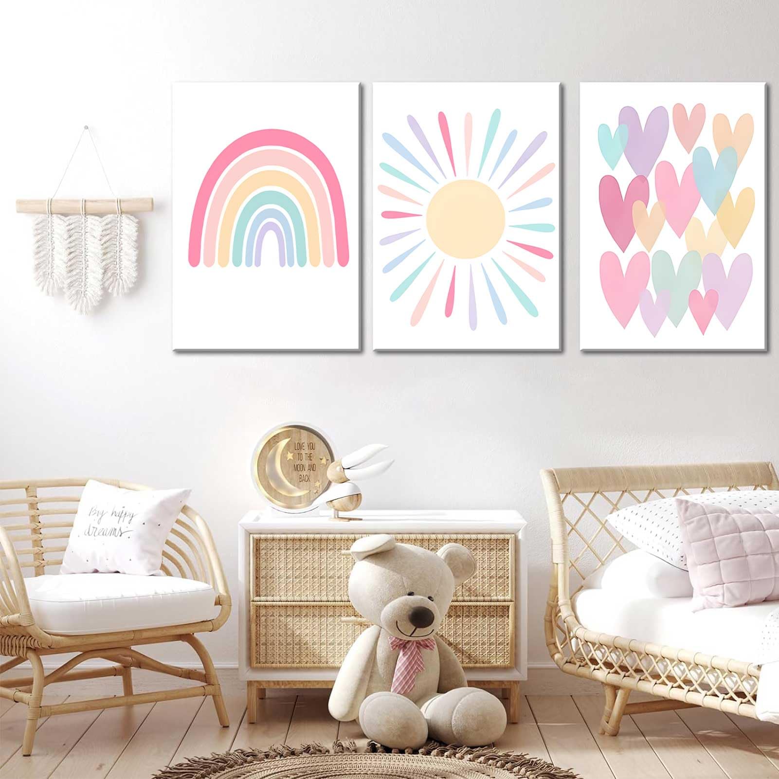 RCJARTI sunshine pastel posters add vibrant color with a friendly classroom vibe
