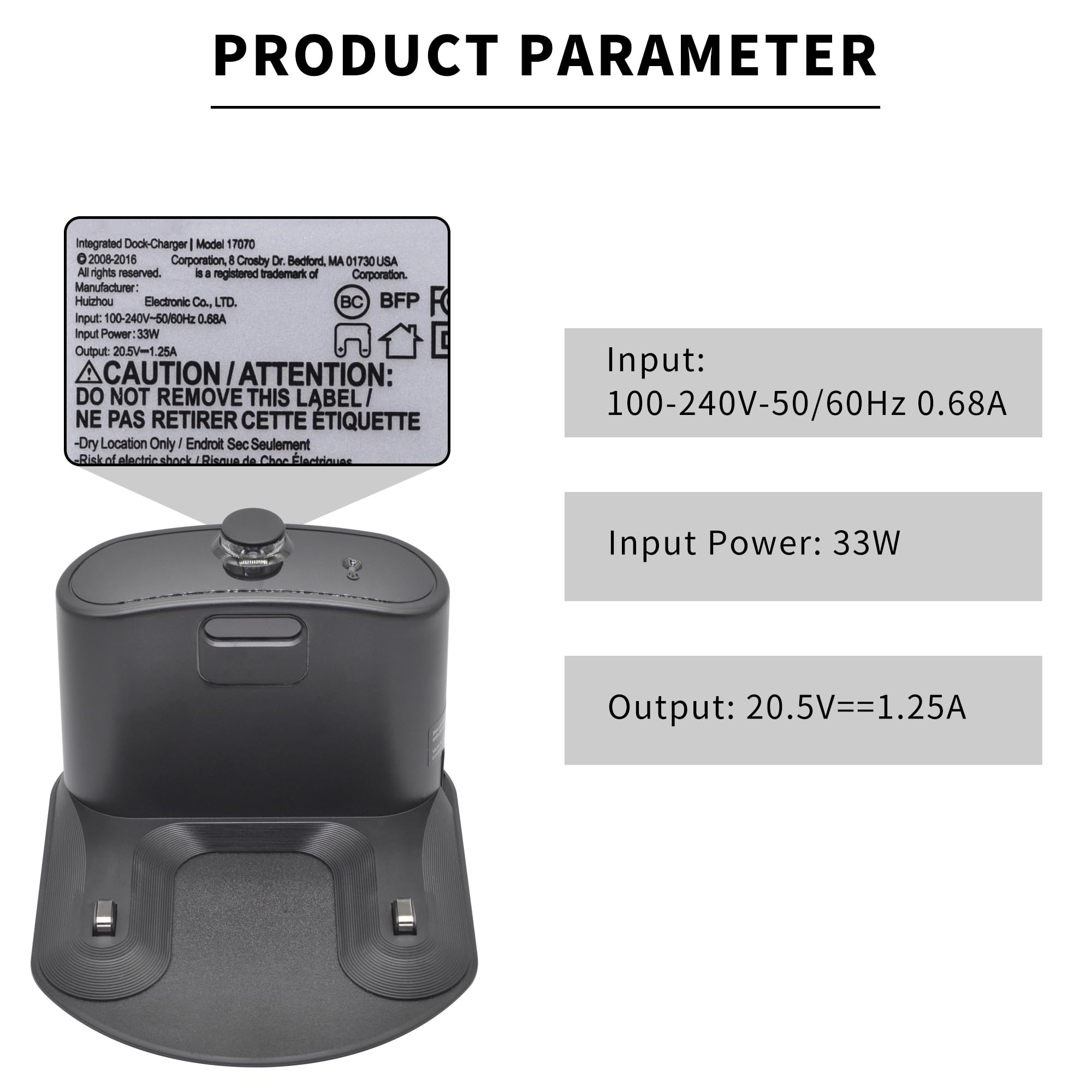 RDSJK ADF-N1 compatible charger works with many Roomba models.