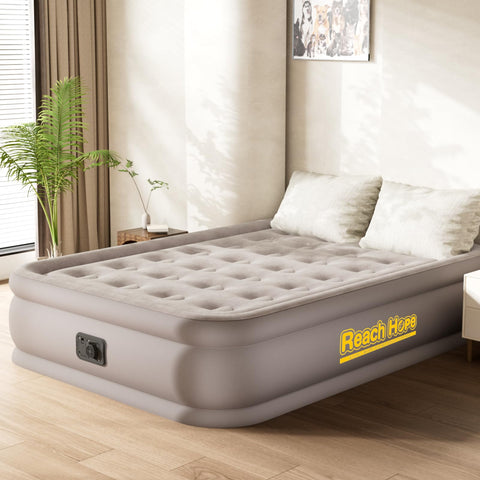 REACH HOPE air mattress with built-in pump ready for quick guest setup.