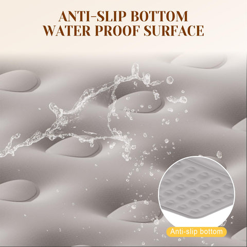 REACH HOPE air mattress premium flocking offers soft surface.