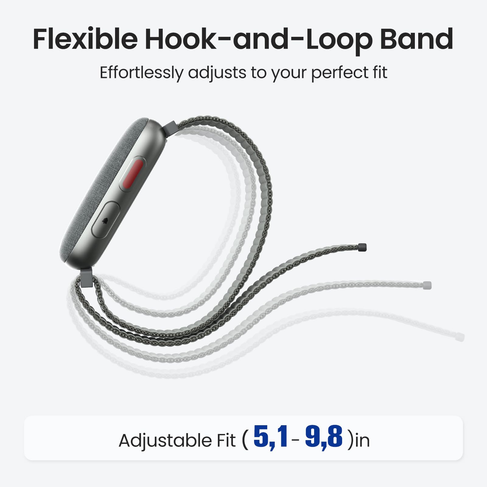 REACHER soft woven strap with hook-and-loop keeps wearing comfortable