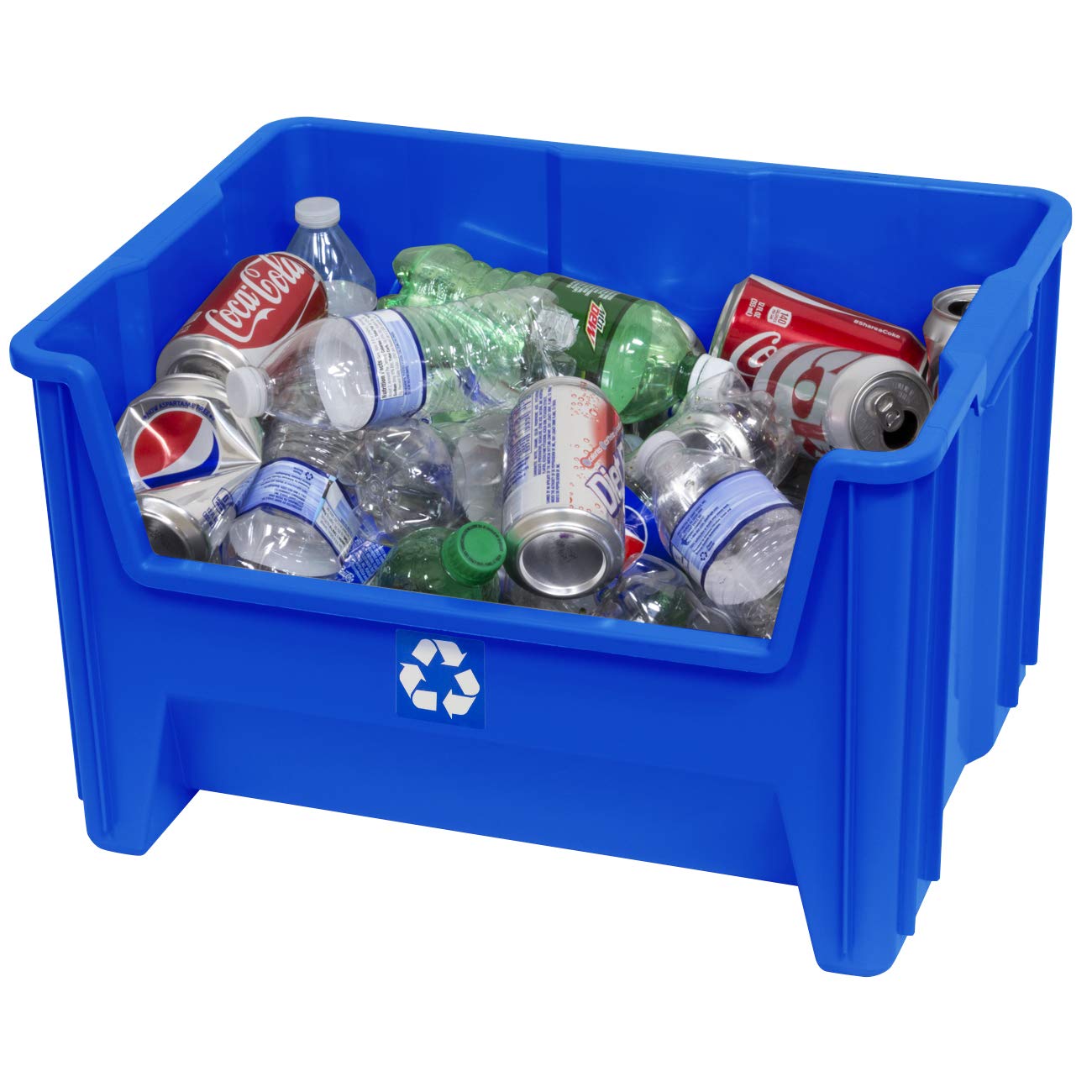 ReadySpace heavy-duty plastic bin blue supports heavy loads and easy cleaning