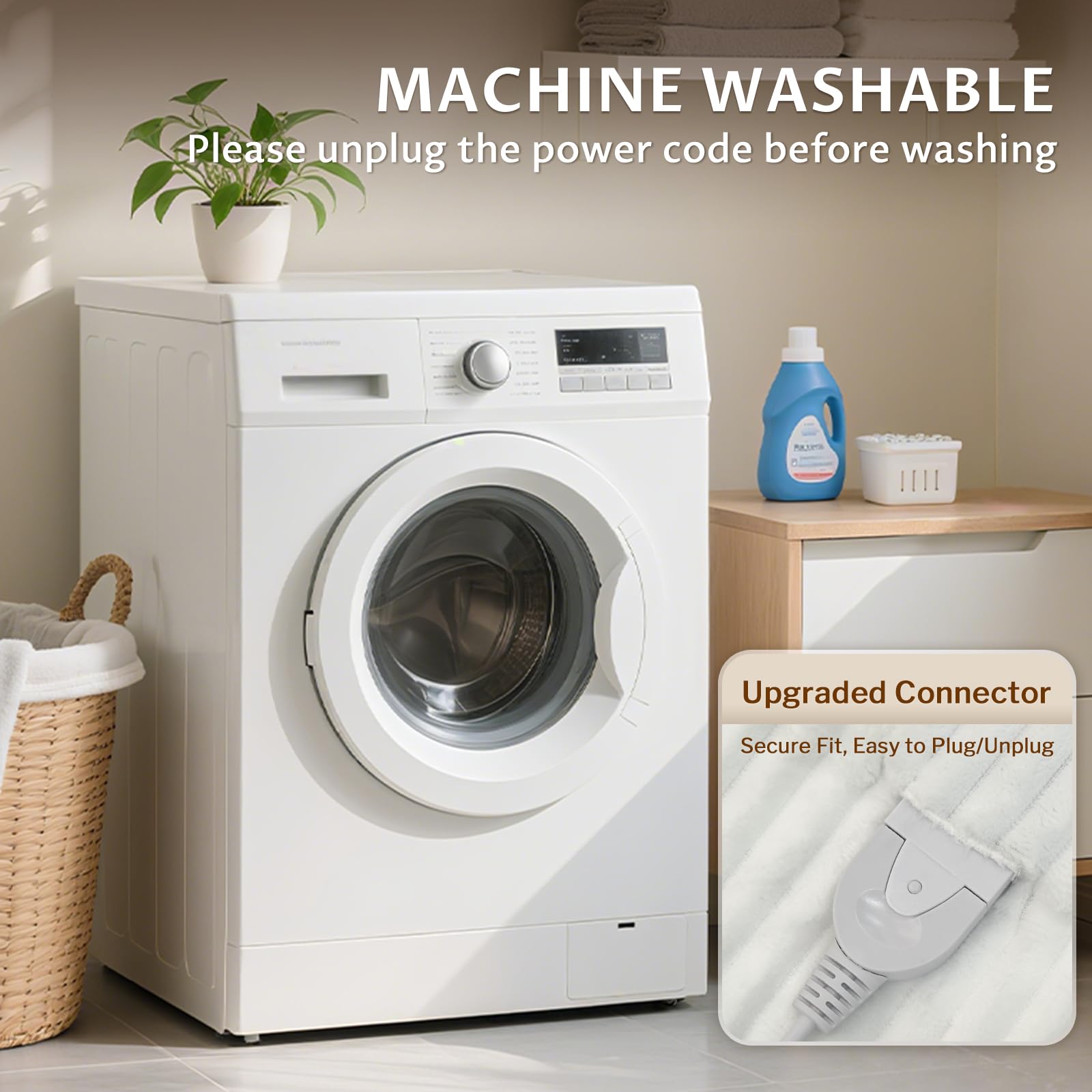 Reaks blanket is machine washable for easy care