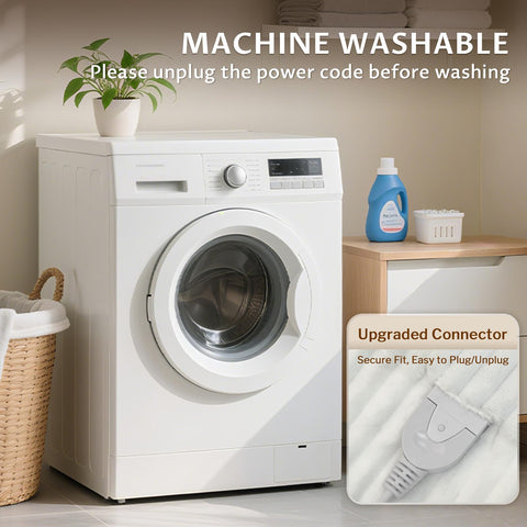 Reaks blanket is machine washable for easy care