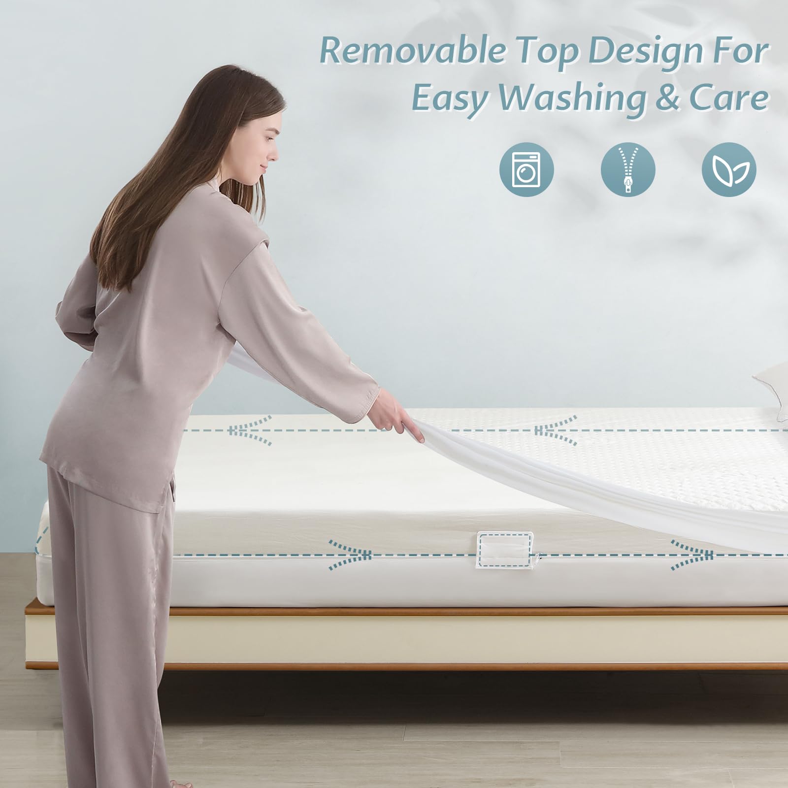 Reaks cooling bamboo viscose 3D fabric enables airflow for a cooler night.