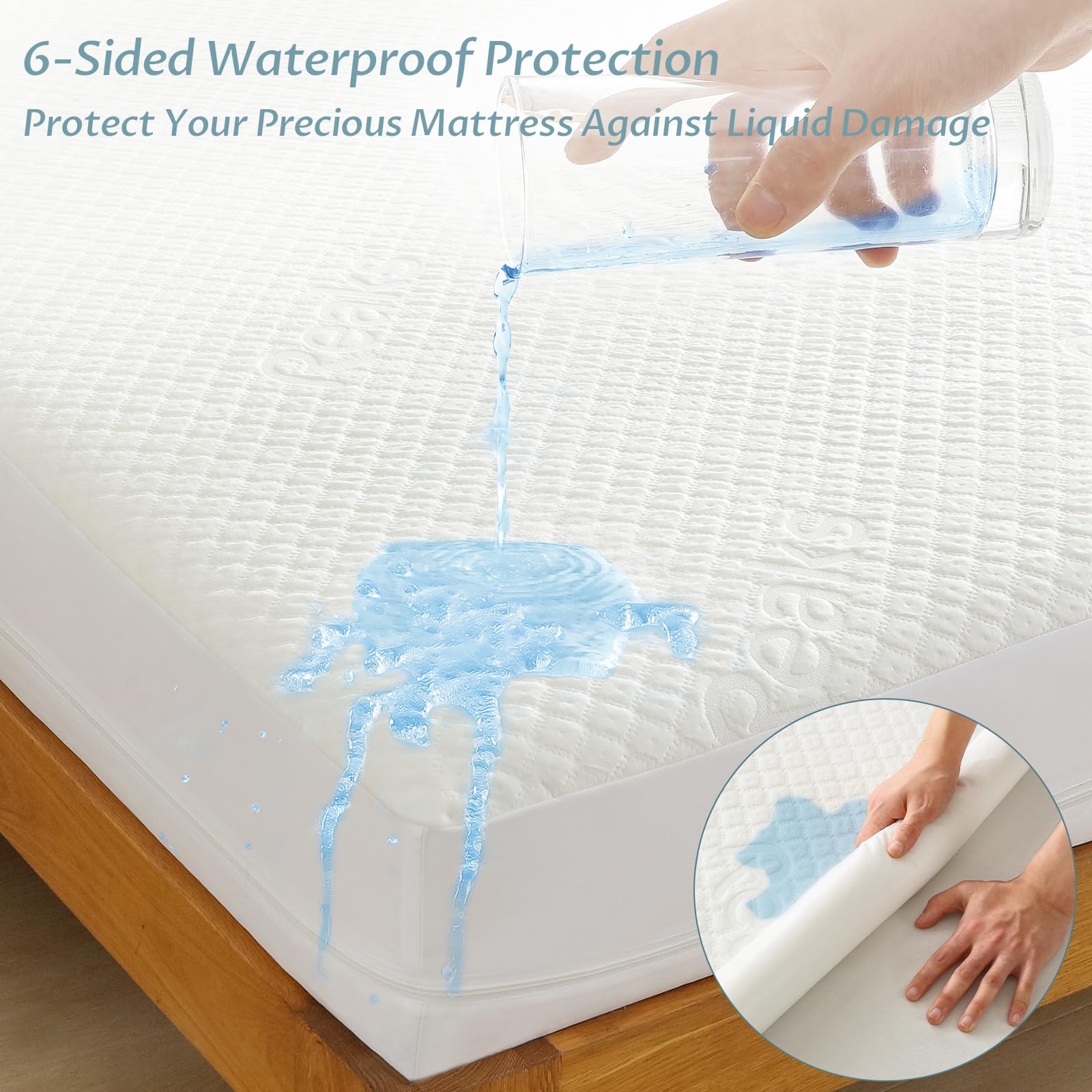 Reaks removable top design demonstrated for easy washing and refreshing your bedding.