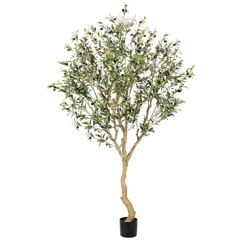 REALEAD 7ft olive tree with realistic leaves for authentic indoor greenery.