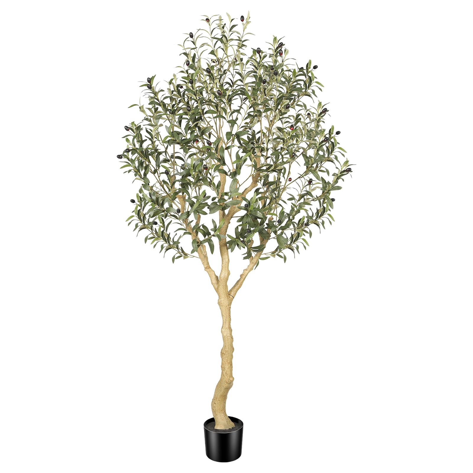 REALEAD artificial olive tree 6ft leaves detail for durable curb appeal.