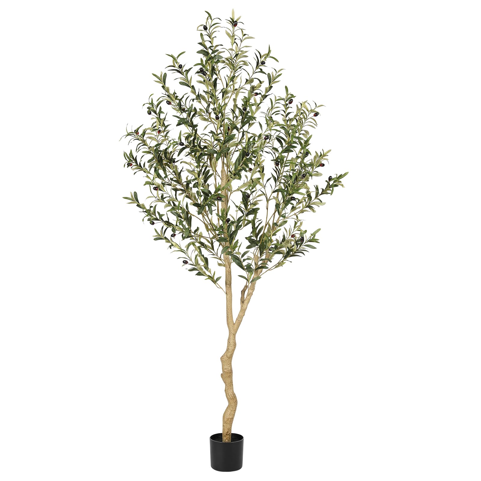 REALEAD faux olive tree 6ft with full canopy of lifelike leaves for elegant living spaces.