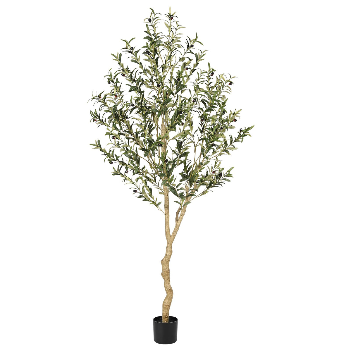 REALEAD faux olive tree 6ft with full canopy of lifelike leaves for elegant living spaces.