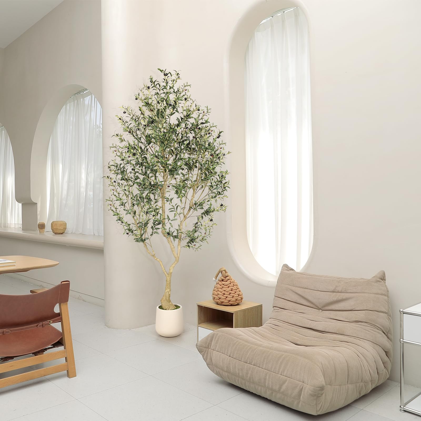 Perfect for office and living room spaces needing a tall green accent.