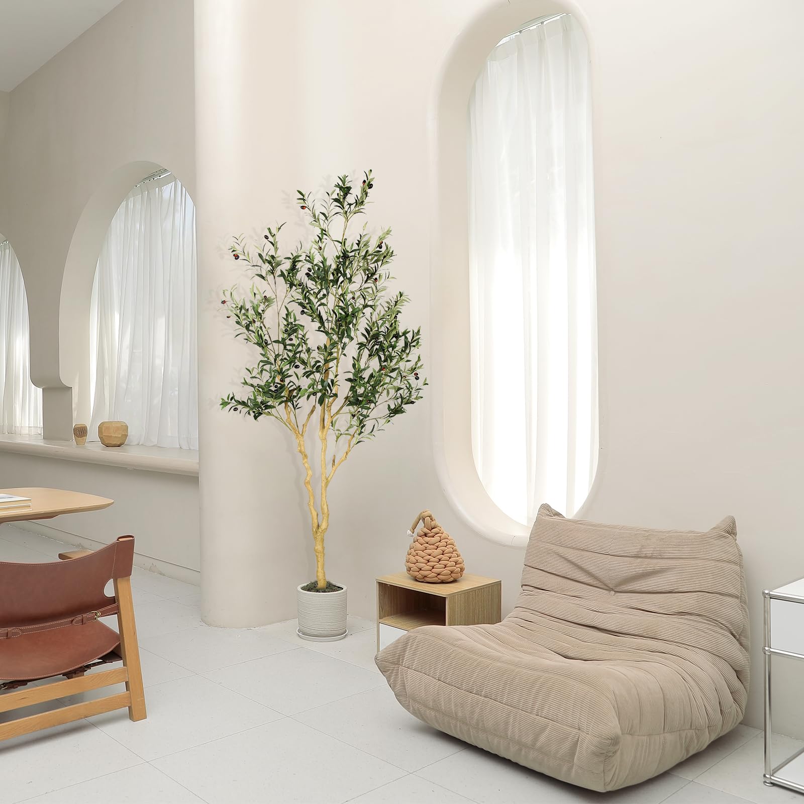 REALEAD olive tree in a modern office lobby for versatile decor
