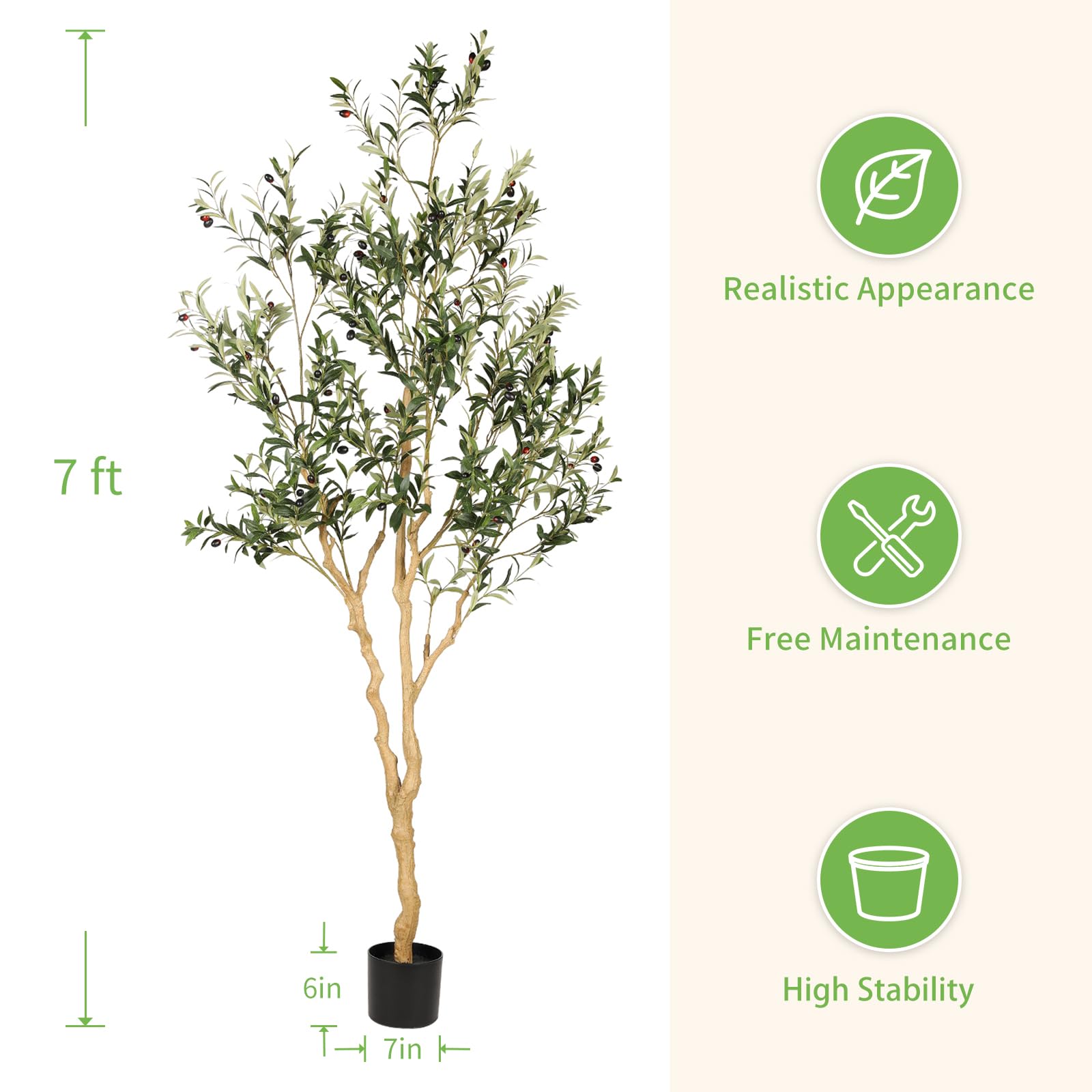 REALEAD weighted pot provides stability for tall tree