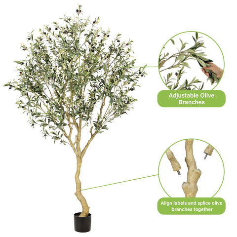 REALEAD olive tree has adjustable branches for customizable styling.