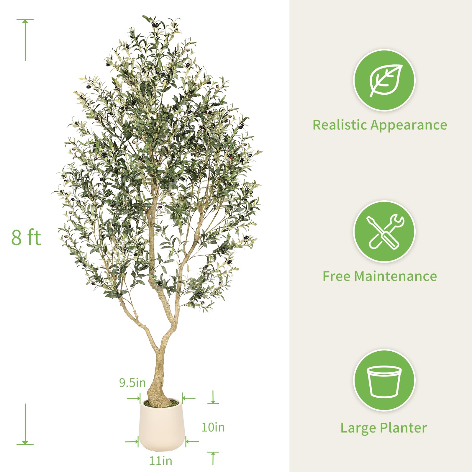 Adjustable branches allow flexible shaping to fit any space.