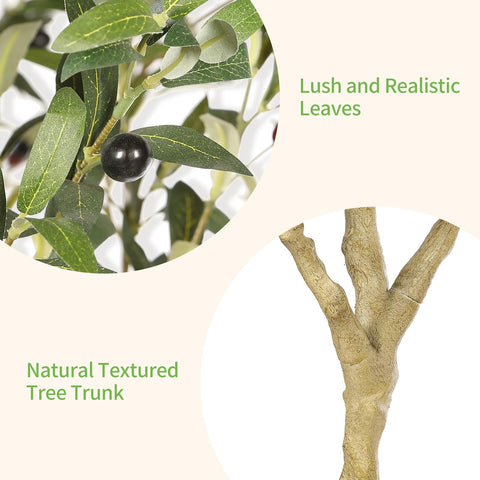 REALEAD olive tree leaves close-up highlights lifelike foliage.